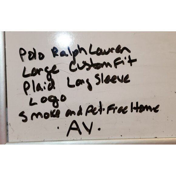 Ralph Lauren Mens Custom Fit Plaid Button-Down Long Sleeve Shirt Large - Picture 6 of 6